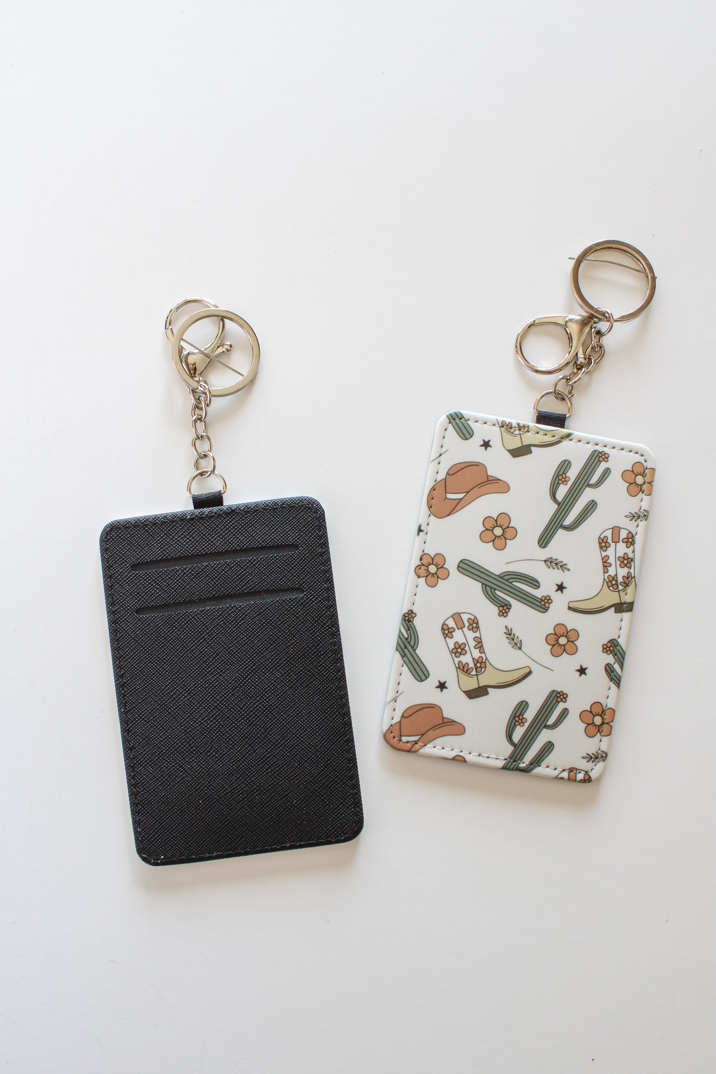 Card Holder with 2 Slots, Double Slot ID Card Holder, Compact ID Holder for Work & Travel
