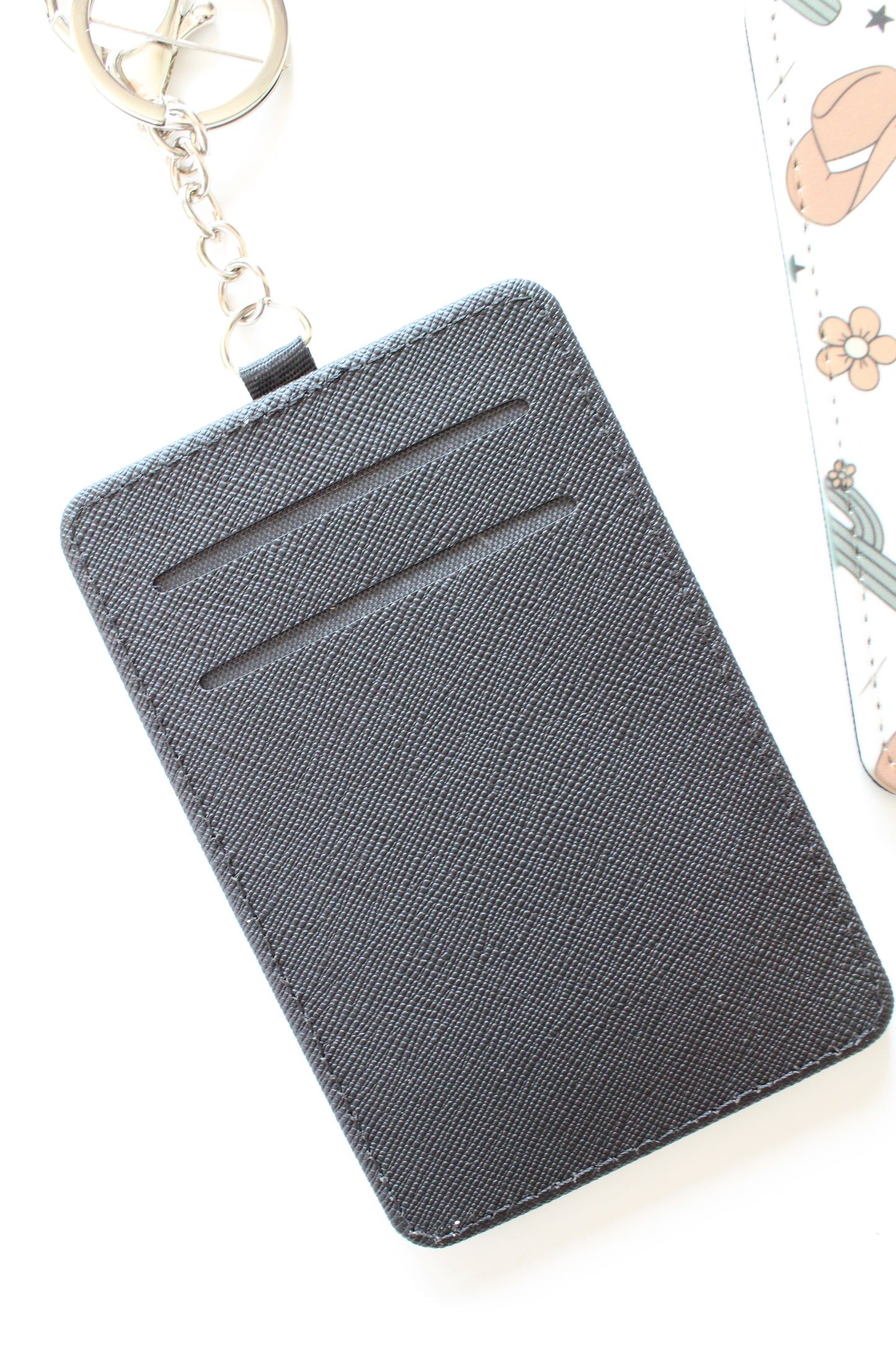 Card Holder with 2 Slots, Double Slot ID Card Holder, Compact ID Holder for Work & Travel
