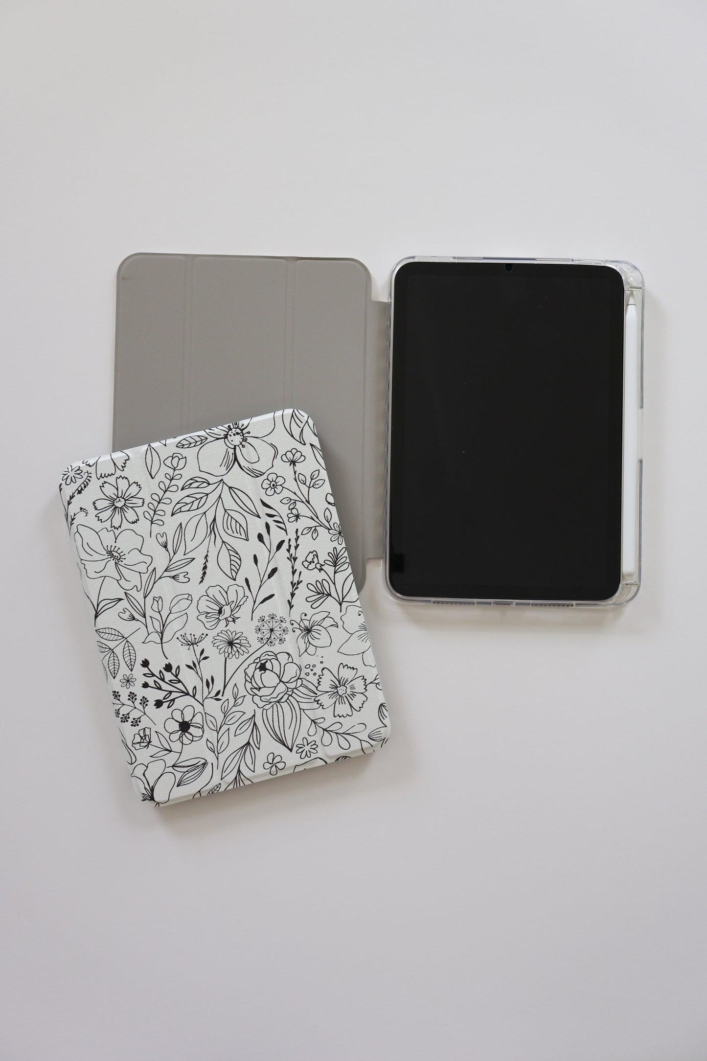 Slim Protective iPad Mini Case: Fits iPad Mini 6th & 7th Gen, with Pencil Holder, Clear Back Trifold Cover and Magnetic Stand