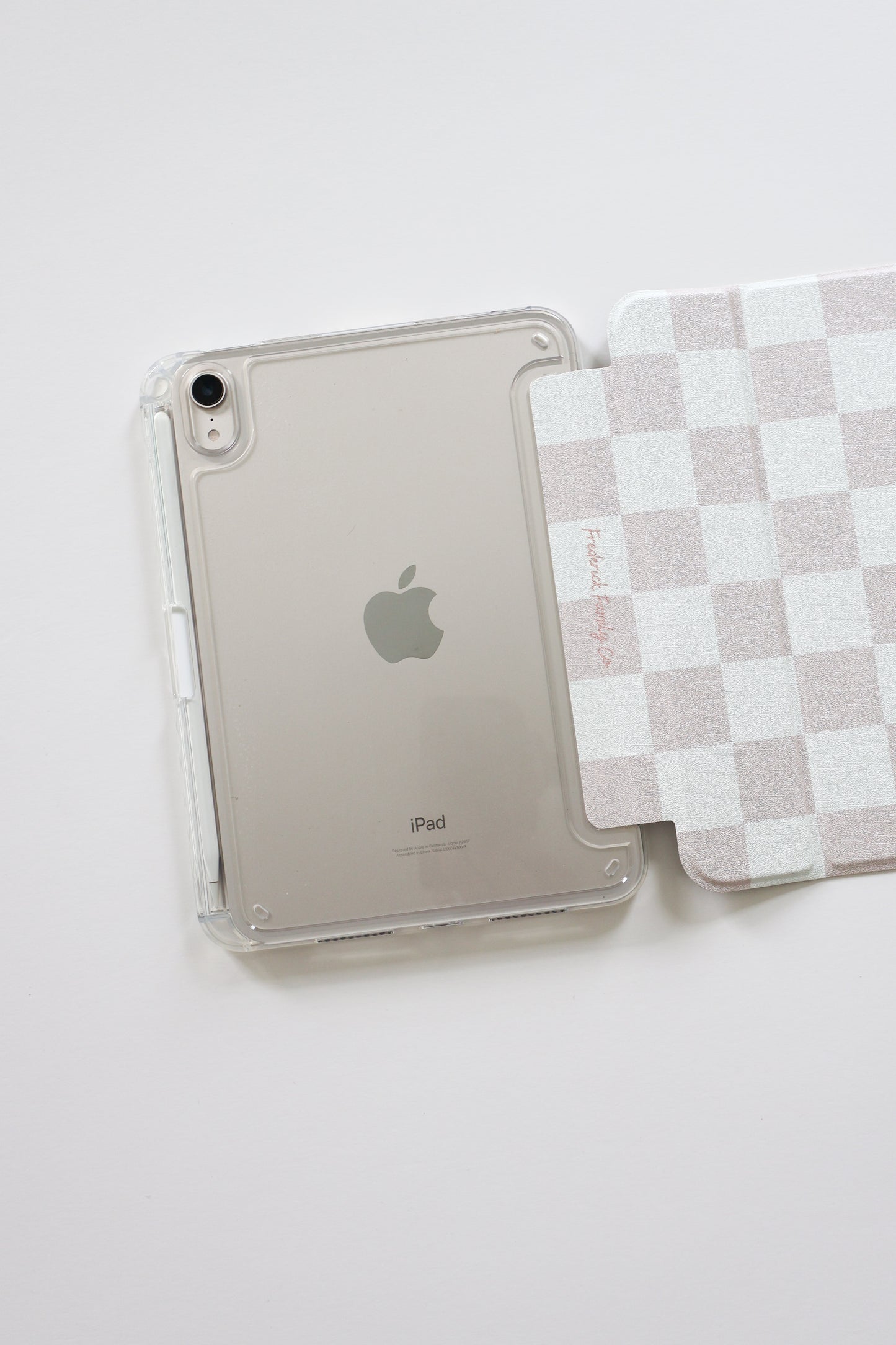 Slim Protective iPad Mini Case: Fits iPad Mini 6th & 7th Gen, with Pencil Holder, Clear Back Trifold Cover and Magnetic Stand