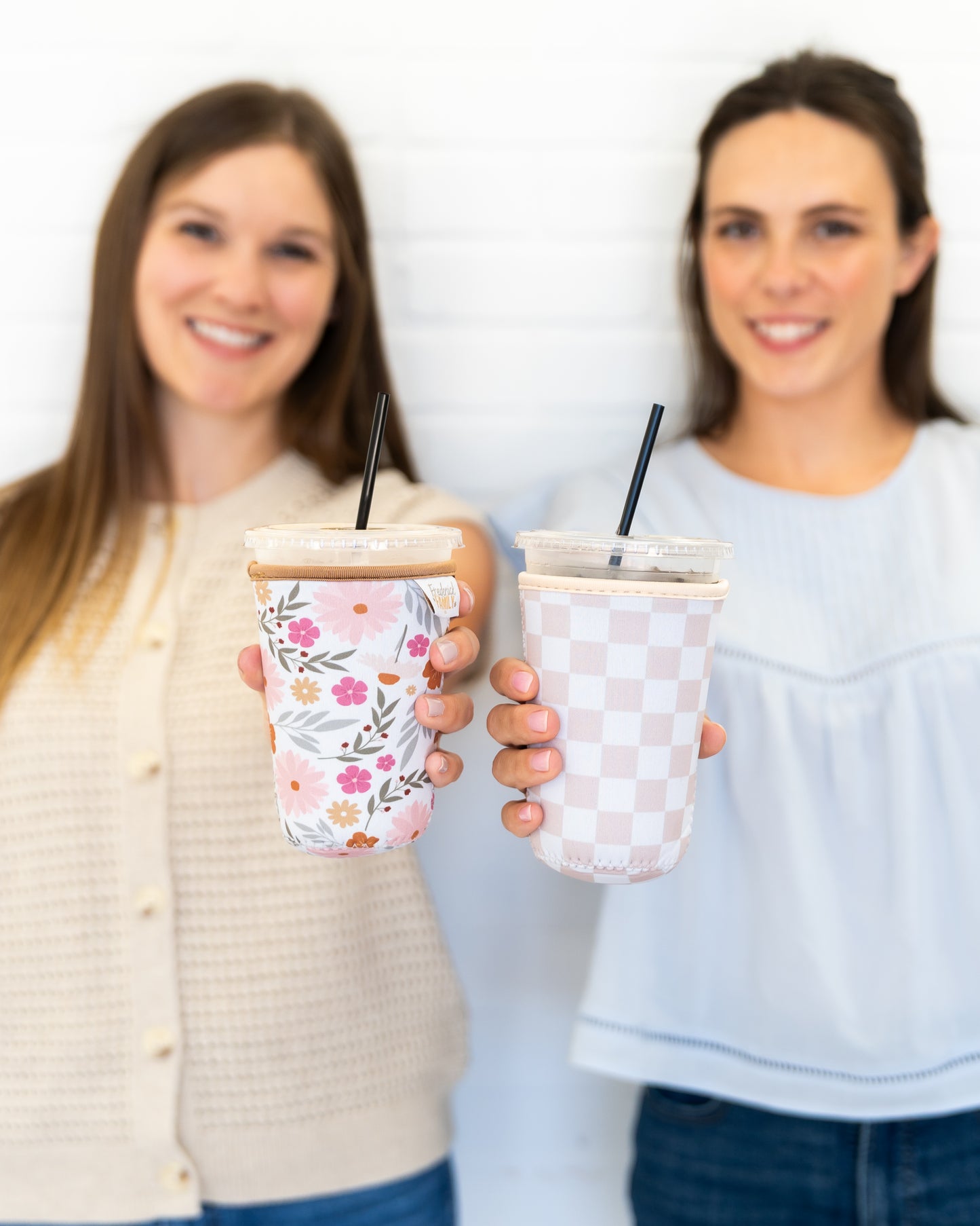 Iced Coffee Drink Sleeve, Flower Beverage Cup Sleeve,