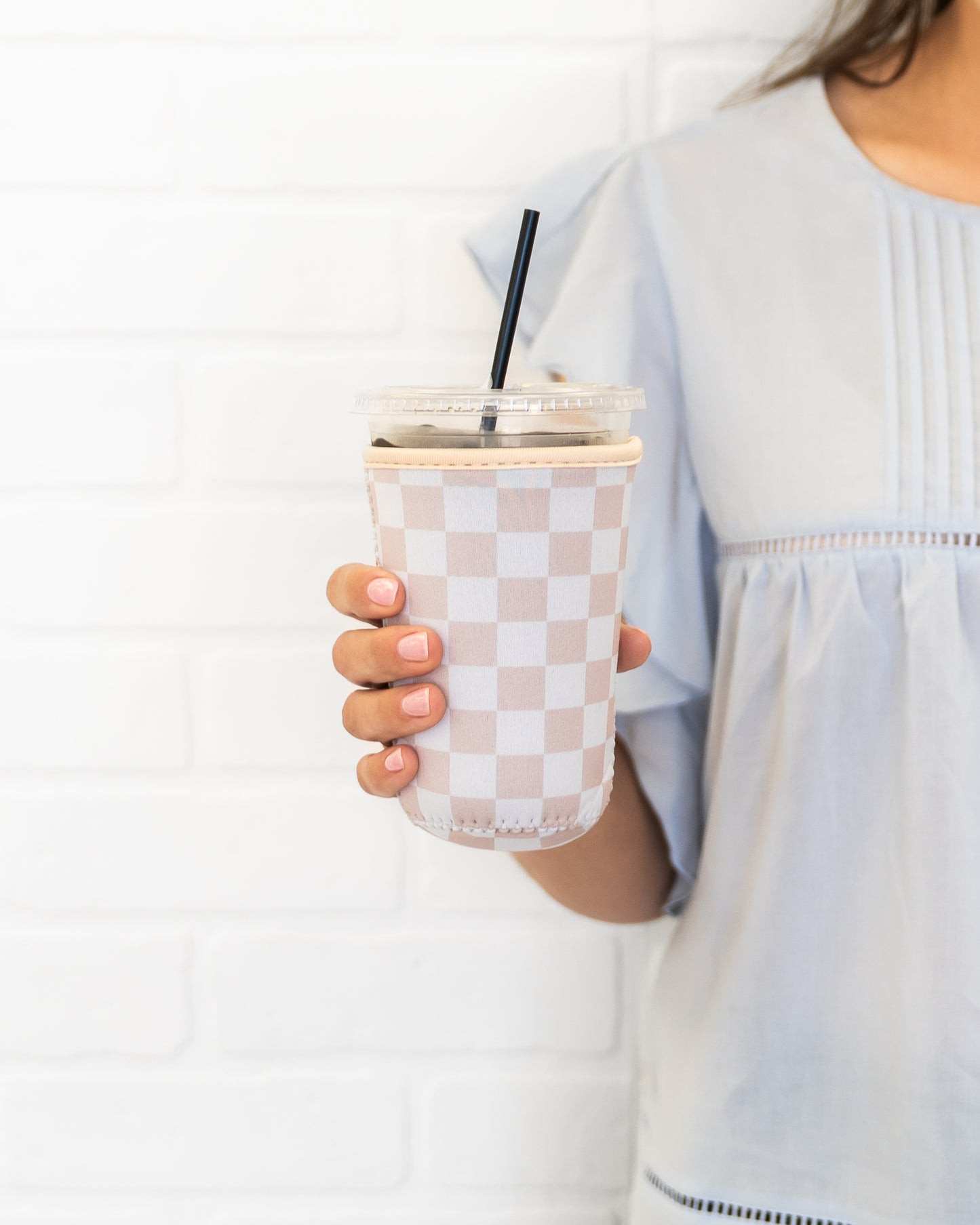 Iced Coffee Drink Sleeve, Flower Beverage Cup Sleeve,