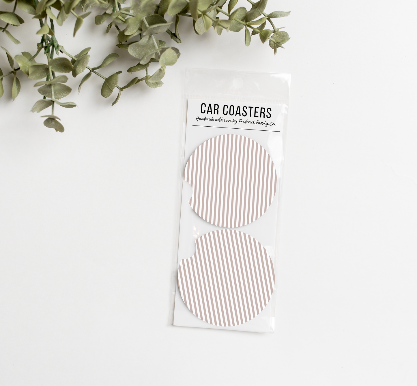Spring Car Coasters Set of 2 – Absorbent Neoprene Cup Holder Coasters for Cars, Trucks & SUVs,