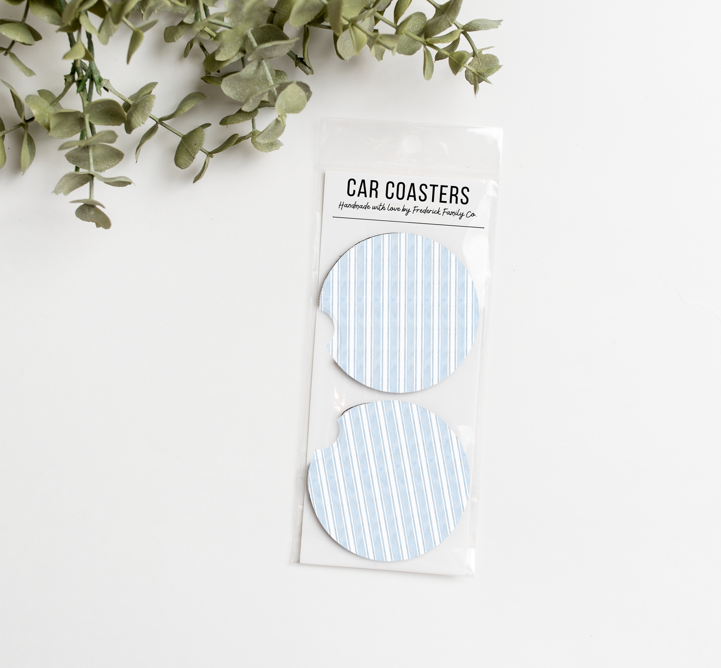 Spring Car Coasters Set of 2 – Absorbent Neoprene Cup Holder Coasters for Cars, Trucks & SUVs,