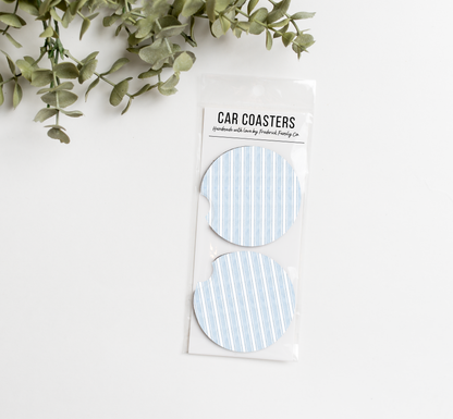 Spring Car Coasters Set of 2 – Absorbent Neoprene Cup Holder Coasters for Cars, Trucks & SUVs,