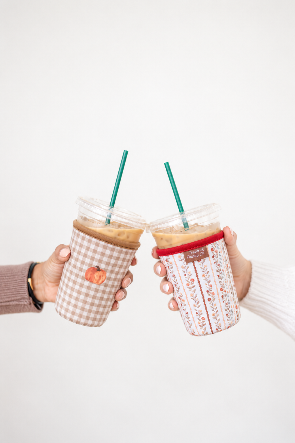 Fall Iced Coffee Sleeve, Cute Reusable Cup Holder Drink Sleeve
