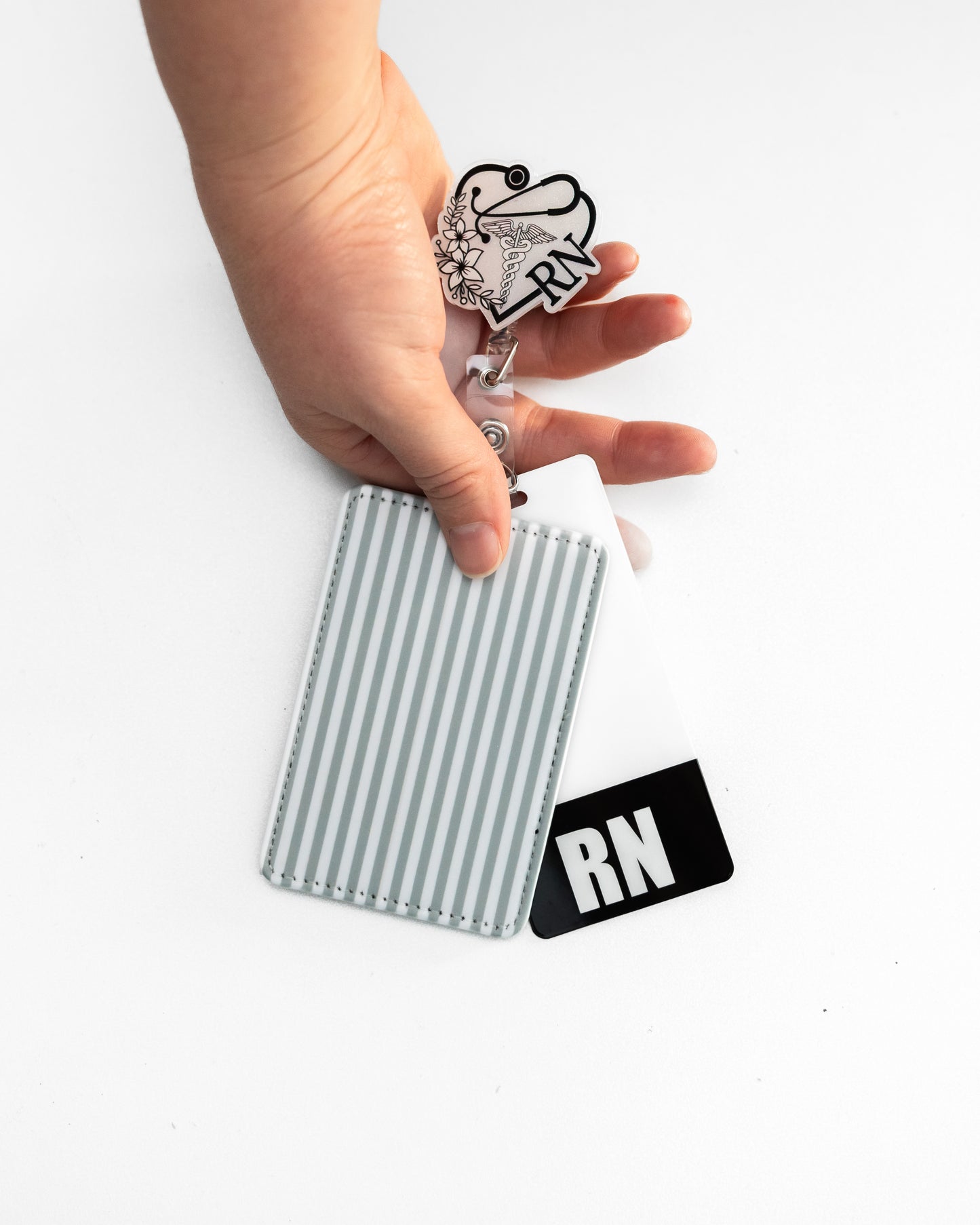 ID Badge Holder – Professional ID Card Case for Nurses, Teachers, Doctors, Therapists, Work Badge Reel & ID Card Holder with Clear Sleeve