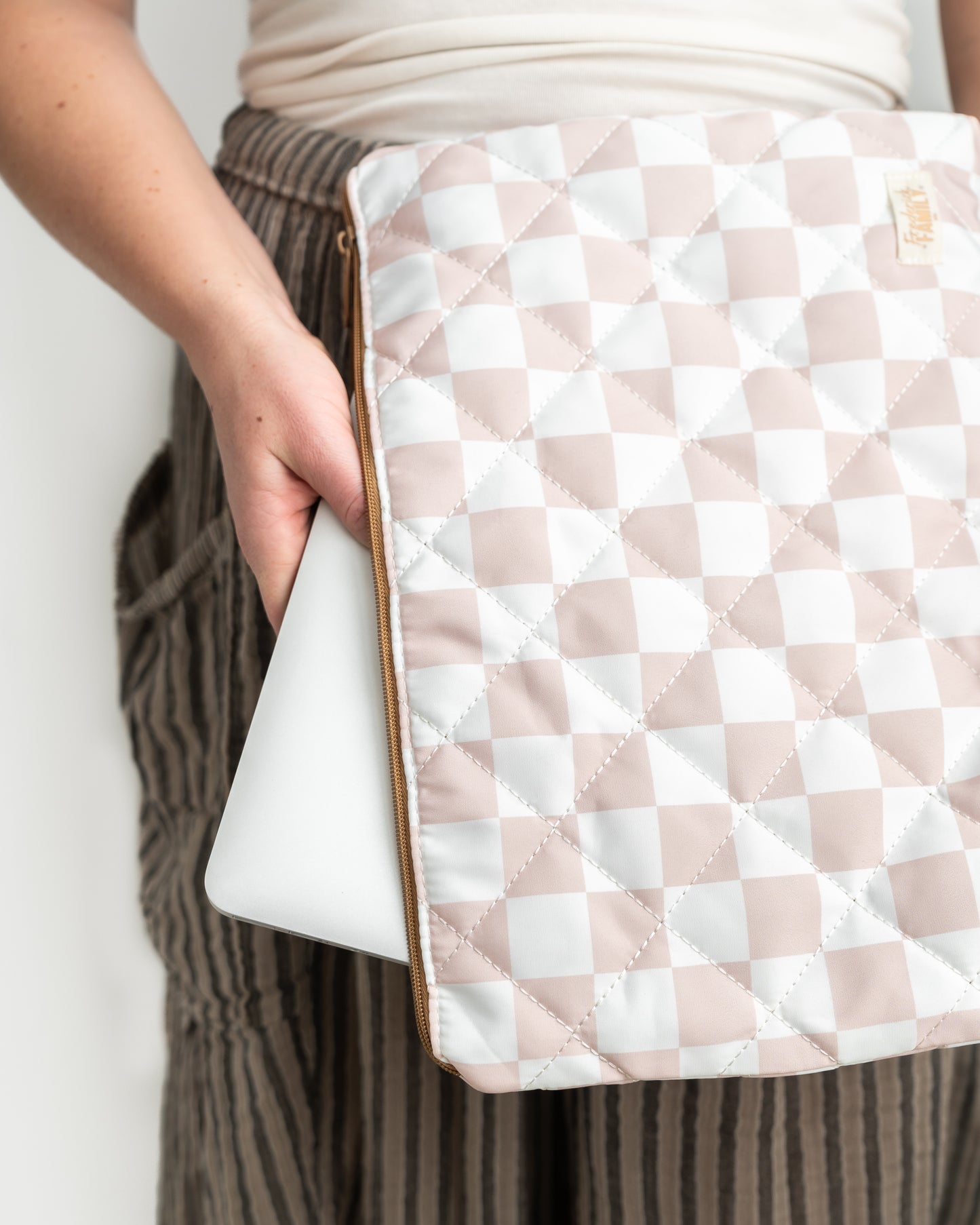 Quilted Laptop Sleeve 15", MacBook Sleeve, Aesthetic Laptop Case, Lightweight Protective Computer Cover