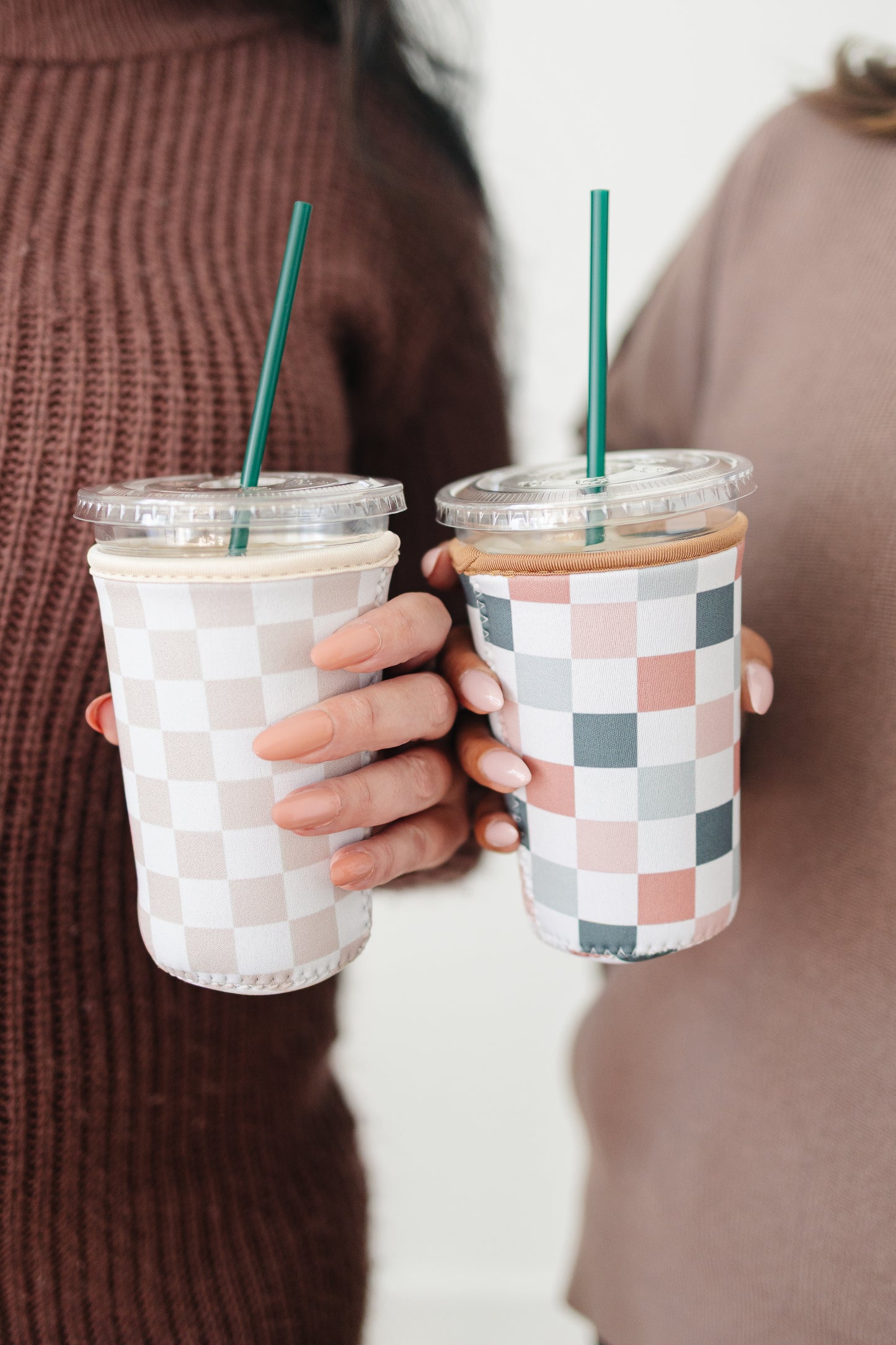 Iced Coffee Drink Sleeve, Flower Beverage Cup Sleeve,