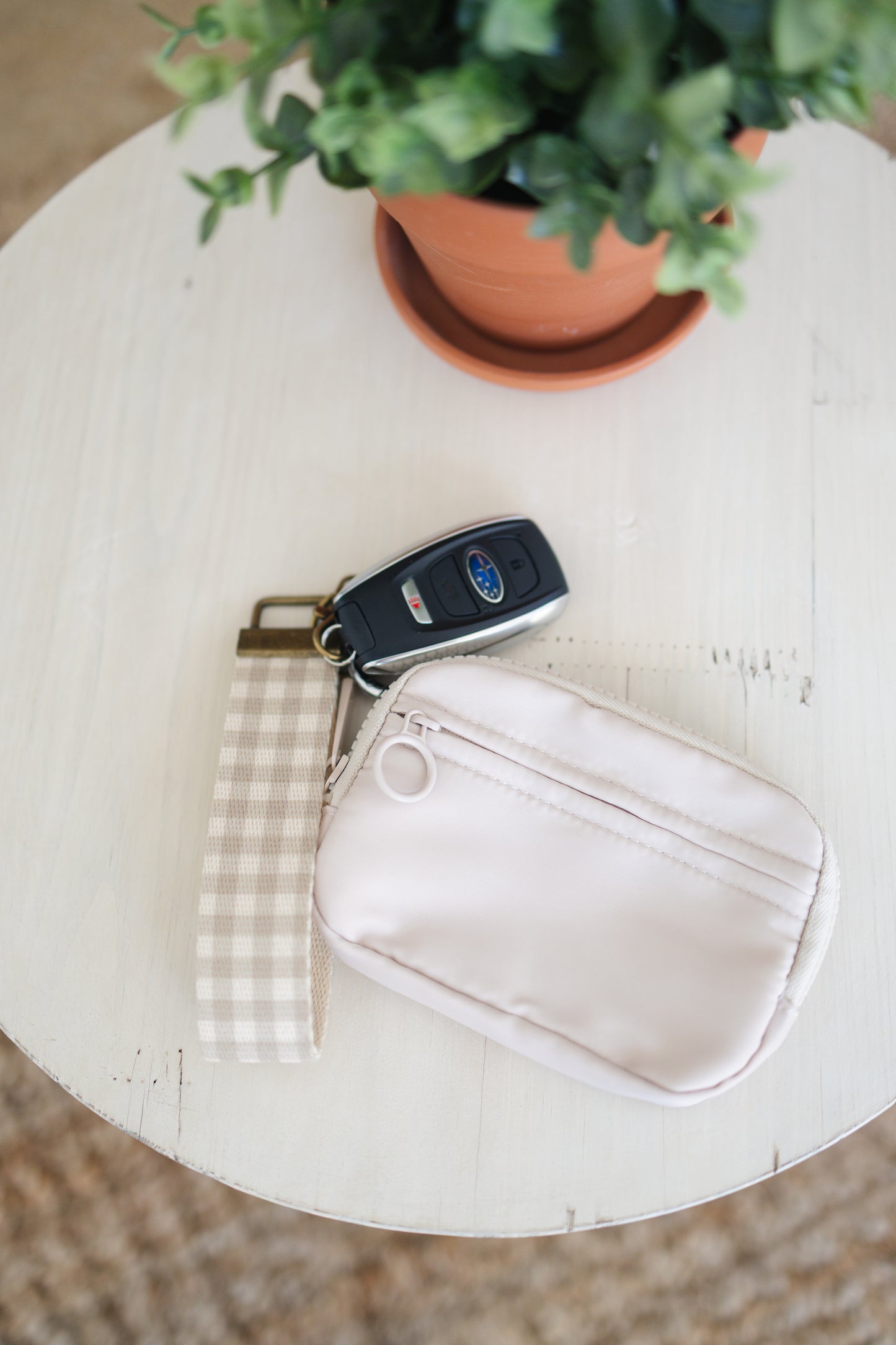 Keychain Wallet with Wrist Lanyard, Compact Card Holder Keyring, Stylish Wallet Keychain for Essentials