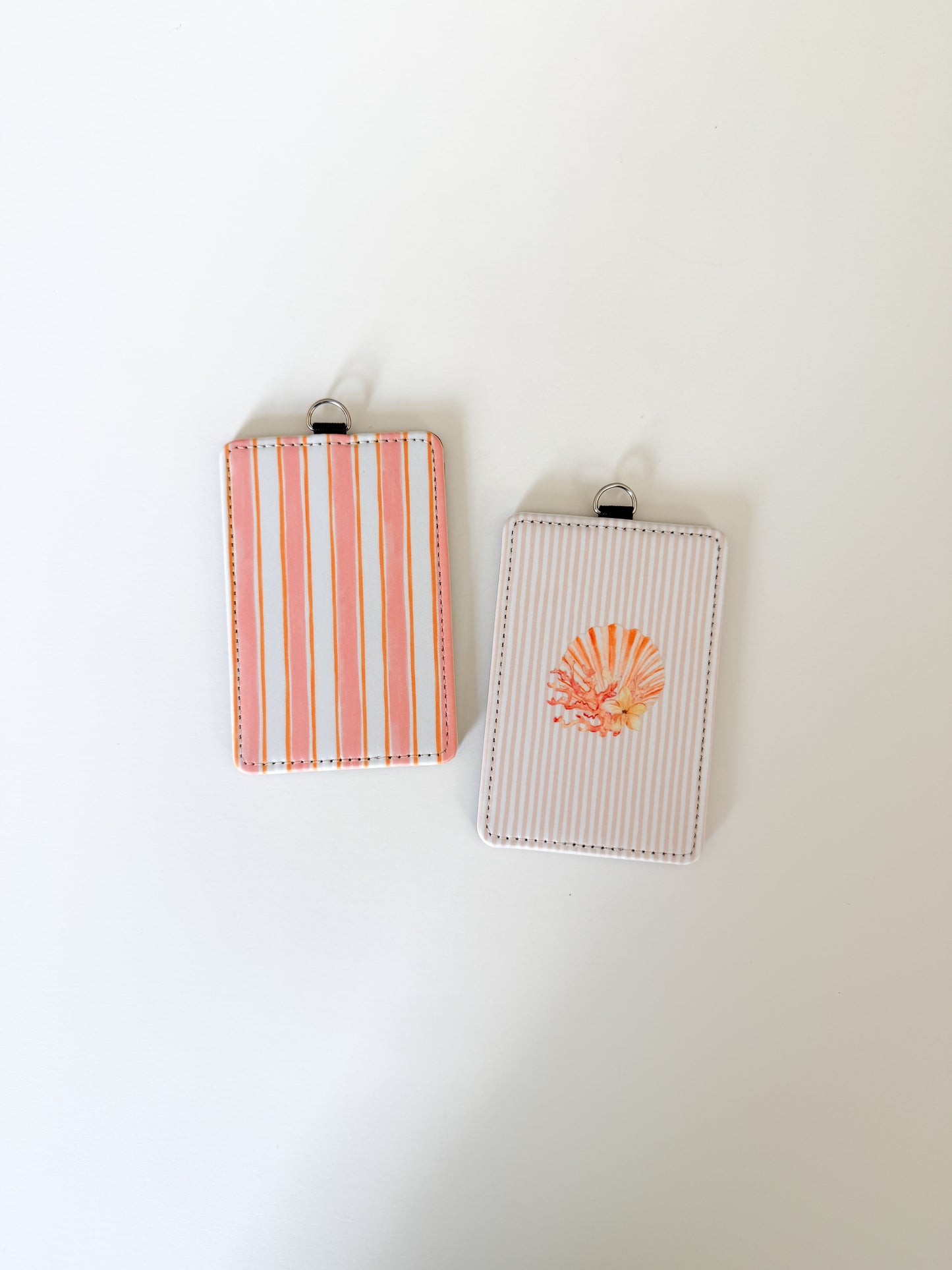 Summer ID Badge Holder, Professional ID Card Case for Nurses, Teachers, Doctors, Therapists, Work Badge Reel & ID Card Holder with Clear Sleeve