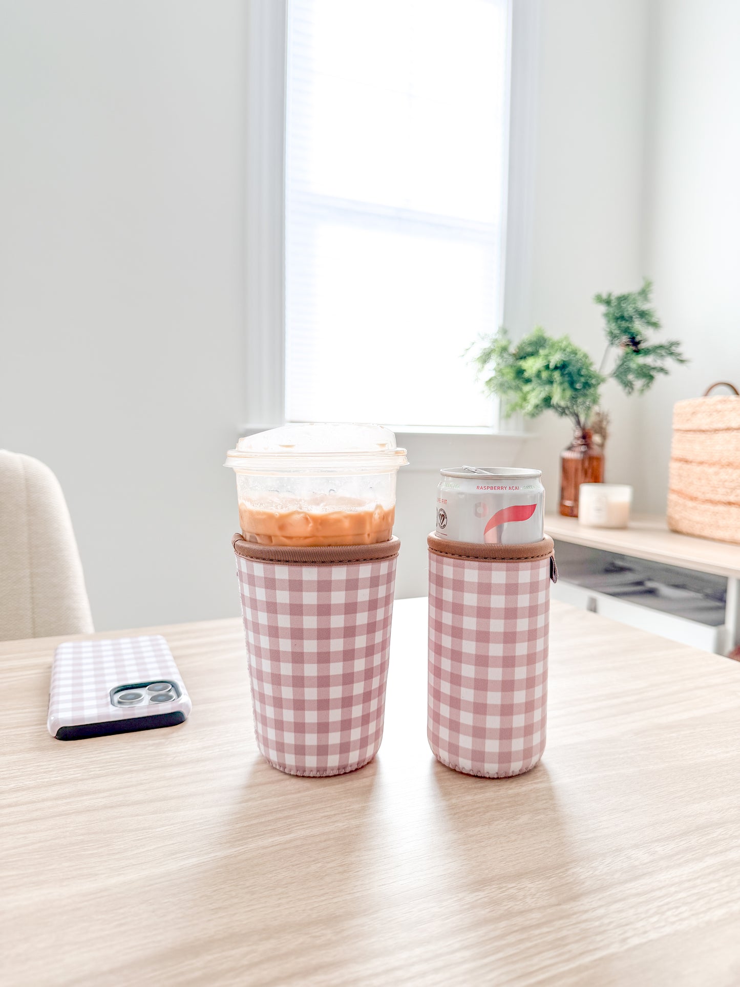 Iced Coffee Drink Sleeve, Flower Beverage Cup Sleeve,