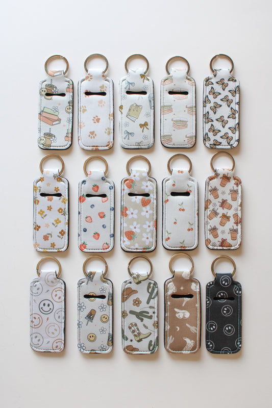 Chapstick Holder Keychain, Lip Balm Keychain for Women, Cute Lipstick Holder Keyring, Functional & Stylish Keychain Accessory