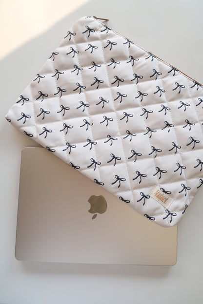 Quilted Laptop Sleeve 15", MacBook Sleeve, Aesthetic Laptop Case, Lightweight Protective Computer Cover