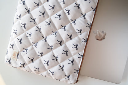 Quilted Laptop Sleeve 15", MacBook Sleeve, Aesthetic Laptop Case, Lightweight Protective Computer Cover
