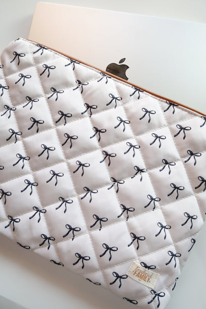 Quilted Laptop Sleeve 15", MacBook Sleeve, Aesthetic Laptop Case, Lightweight Protective Computer Cover