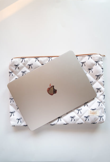 Quilted Laptop Sleeve 15", MacBook Sleeve, Aesthetic Laptop Case, Lightweight Protective Computer Cover