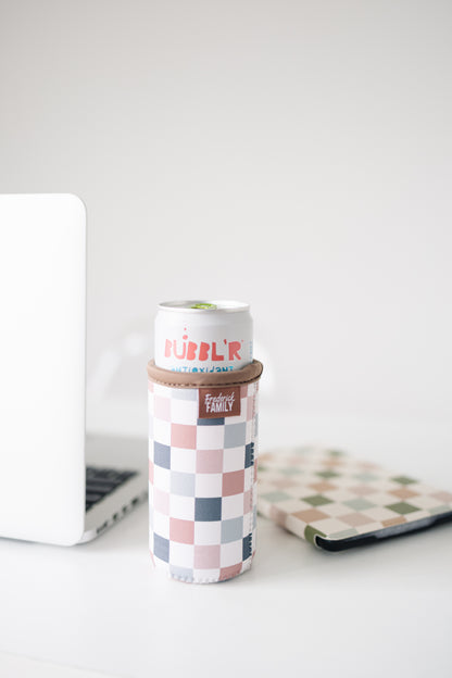 Slim Can Drink Sleeves- Reusable Neoprene Coolers with Aesthetic Patterns, 12oz Skinny Can Holder for Seltzer Energy Drinks