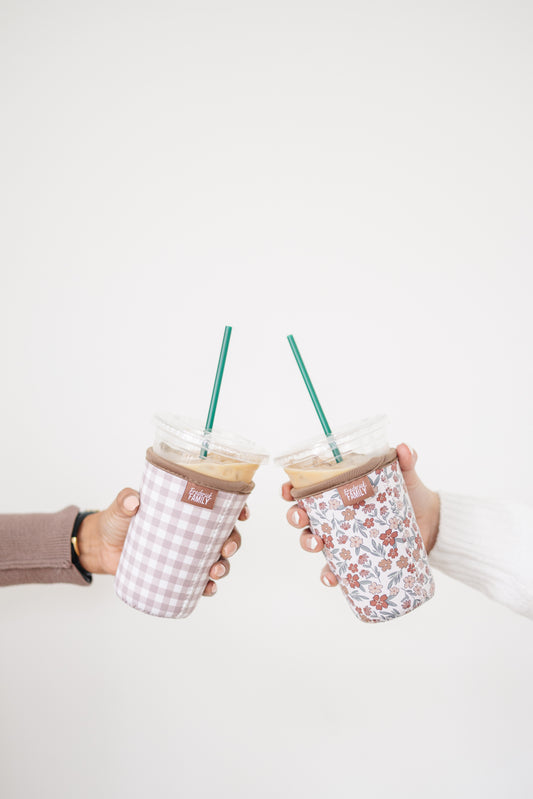 Coffee Drink Sleeve – Reusable cup holder for iced coffee, cute drink sleeve, gift for coffee lovers