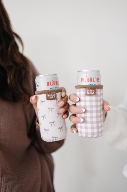 Slim Can Drink Sleeves- Reusable Neoprene Coolers with Aesthetic Patterns, 12oz Skinny Can Holder for Seltzer Energy Drinks