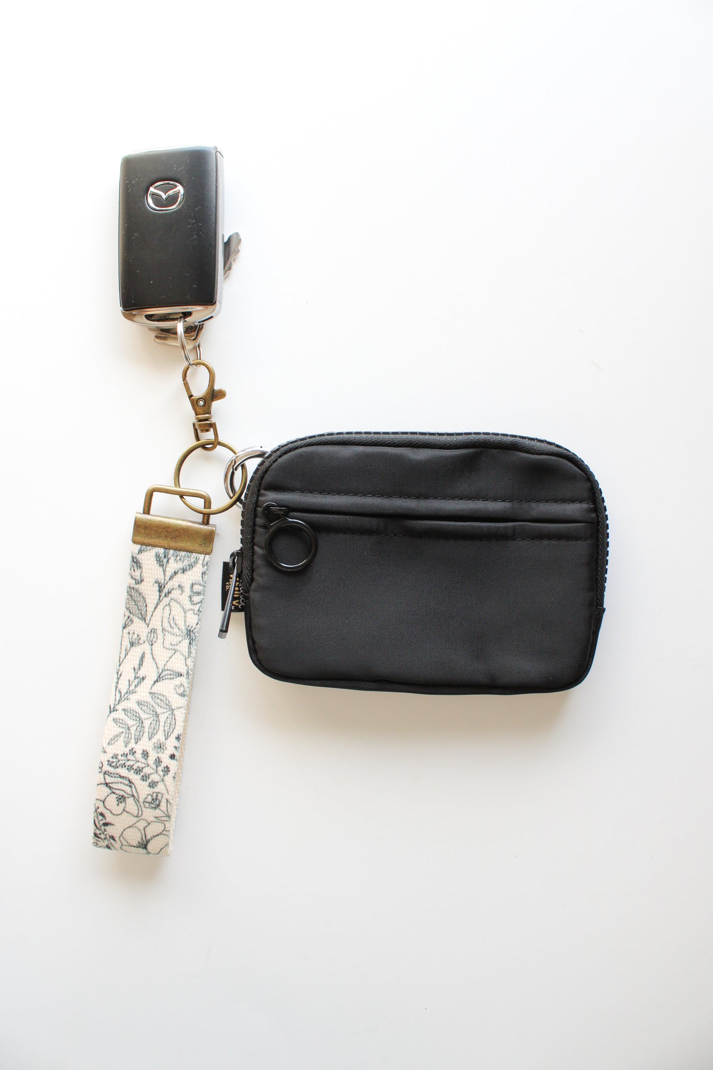 Keychain Wallet with Wrist Lanyard, Wallet Cardholder, ID keychain Lanyard, Card Case Wallet with Wristlet