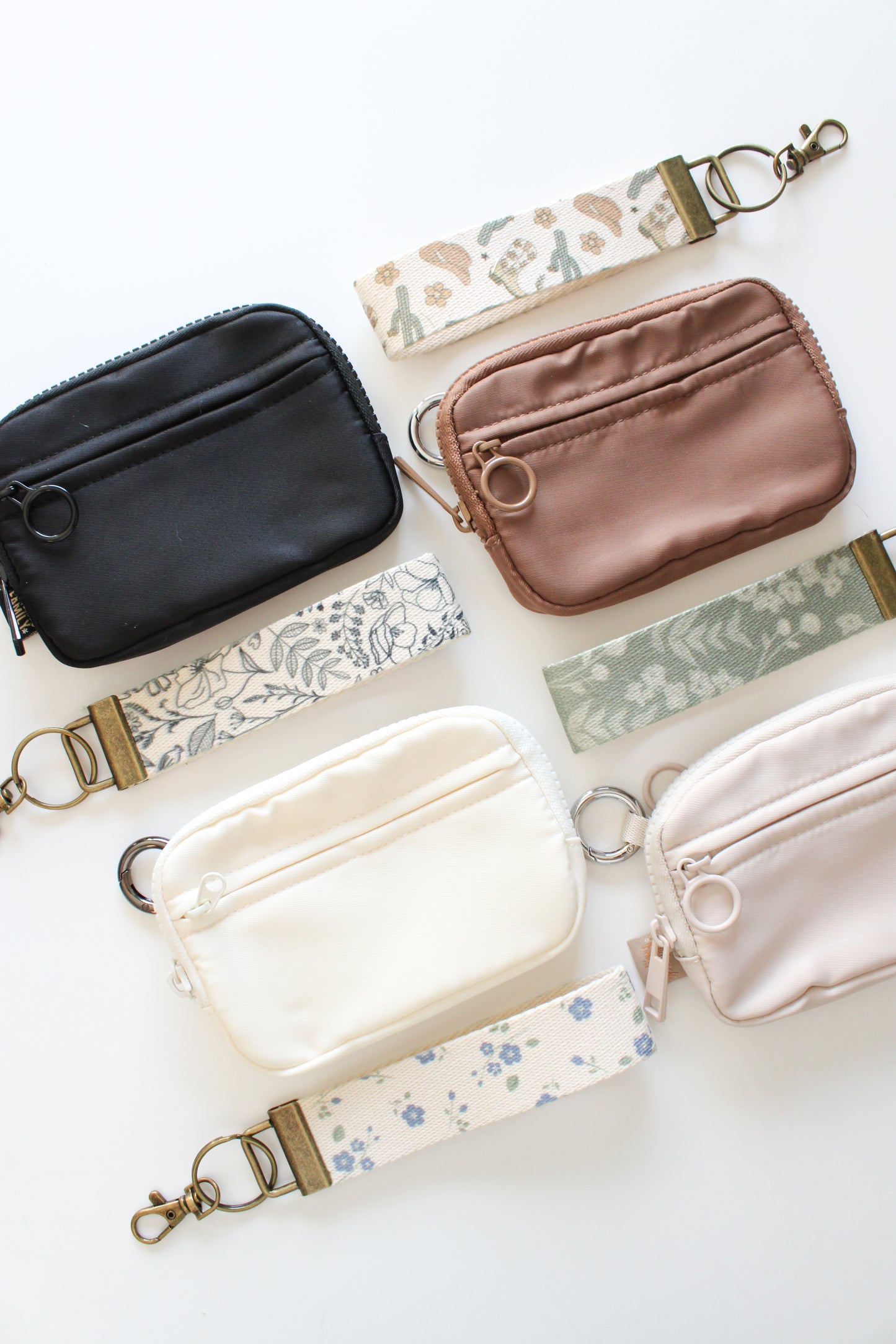 Keychain Wallet with Wrist Lanyard, Wallet Cardholder, ID keychain Lanyard, Card Case Wallet with Wristlet