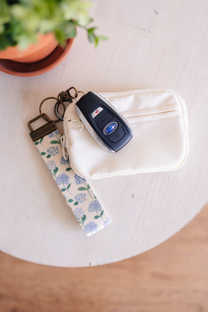 Canvas Wristlet Lanyard Keychain- Wrist Lanyard for Women, Floral Keychain, Car Key Holder, Handmade Canvas Key Fob, Gift for Her