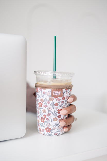 Iced Coffee Sleeve, Cute Reusable  Cup Holder Drink Sleeve, Coffee Lover Gift, Cold Drink Sleeve for Iced Coffee Cups
