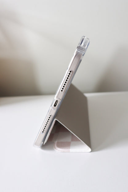 Slim Protective iPad Mini Case: Fits iPad Mini 6th & 7th Gen, with Pencil Holder, Clear Back Trifold Cover and Magnetic Stand