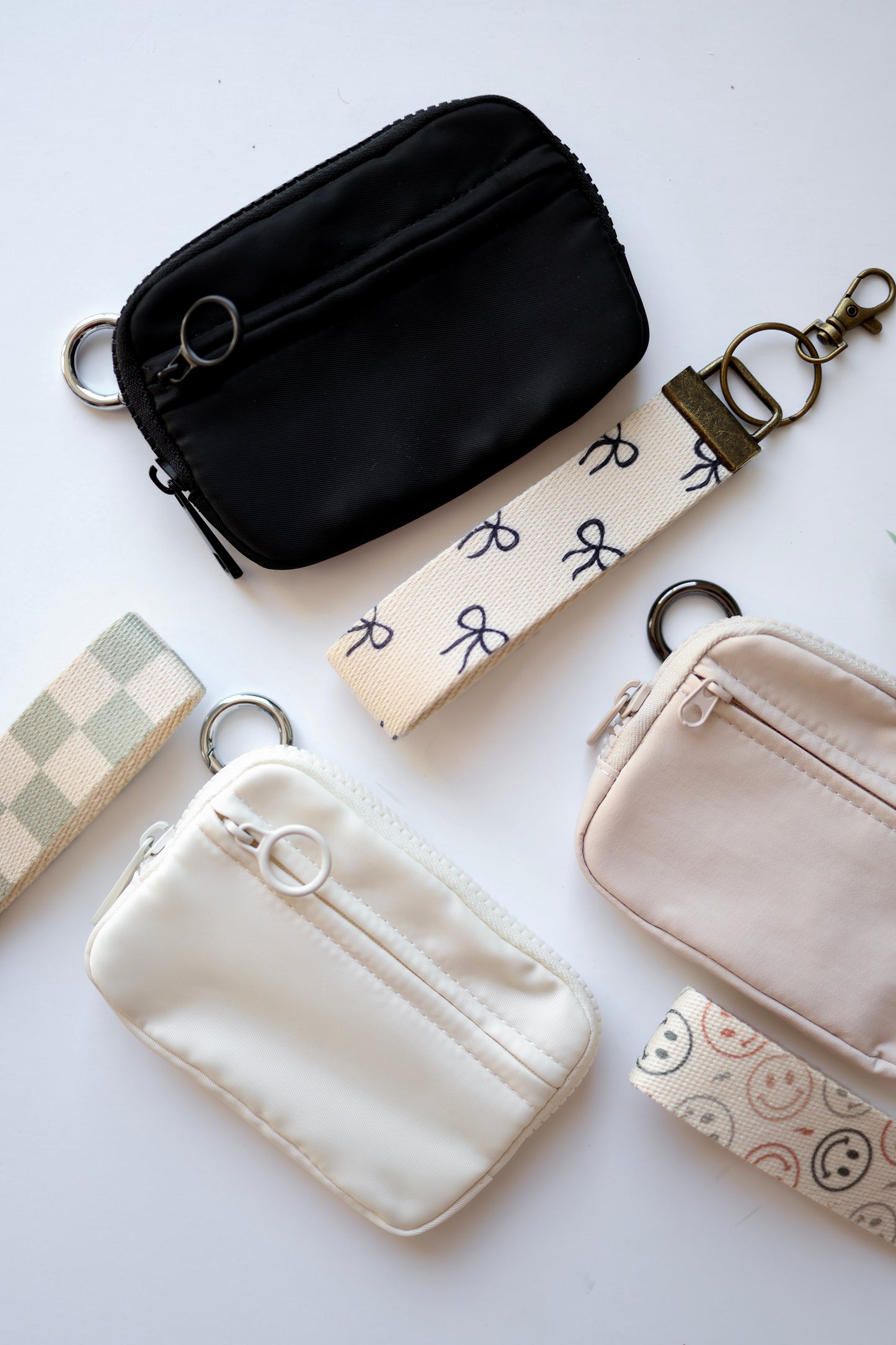 Keychain Wallet with Wrist Lanyard, Wallet Cardholder, ID keychain Lanyard, Card Case Wallet with Wristlet