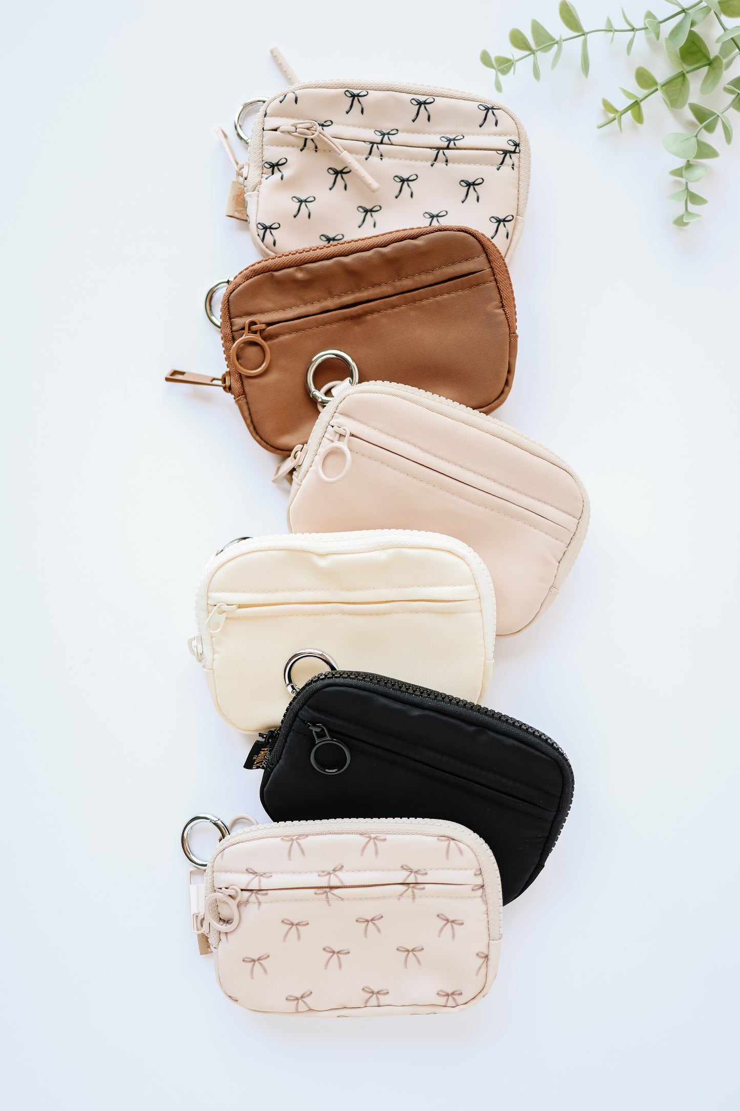 Keychain Wallet with Wrist Lanyard, Compact Card Holder Keyring, Stylish Wallet Keychain for Essentials