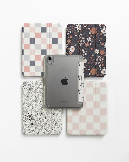 Slim Protective iPad Mini Case: Fits iPad Mini 6th & 7th Gen, with Pencil Holder, Clear Back Trifold Cover and Magnetic Stand