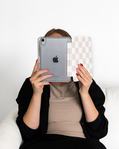 Slim Protective iPad Mini Case: Fits iPad Mini 6th & 7th Gen, with Pencil Holder, Clear Back Trifold Cover and Magnetic Stand