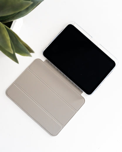 Slim Protective iPad Mini Case: Fits iPad Mini 6th & 7th Gen, with Pencil Holder, Clear Back Trifold Cover and Magnetic Stand