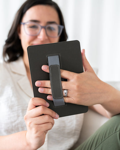 Kindle Case Clear & Printed Back with Hand Strap – Transparent Protective E-Reader Cover, Slim Lightweight Kindle Case