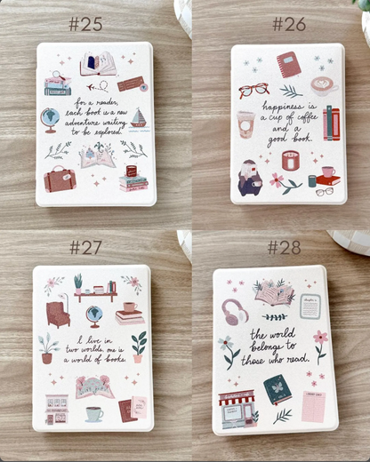 Kindle Case Clear & Printed Back with Hand Strap – Transparent Protective E-Reader Cover, Slim Lightweight Kindle Case