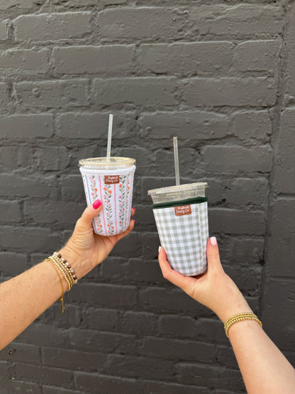 Iced Coffee Sleeve, Cute Reusable  Cup Holder Drink Sleeve, Coffee Lover Gift, Cold Drink Sleeve for Iced Coffee Cups