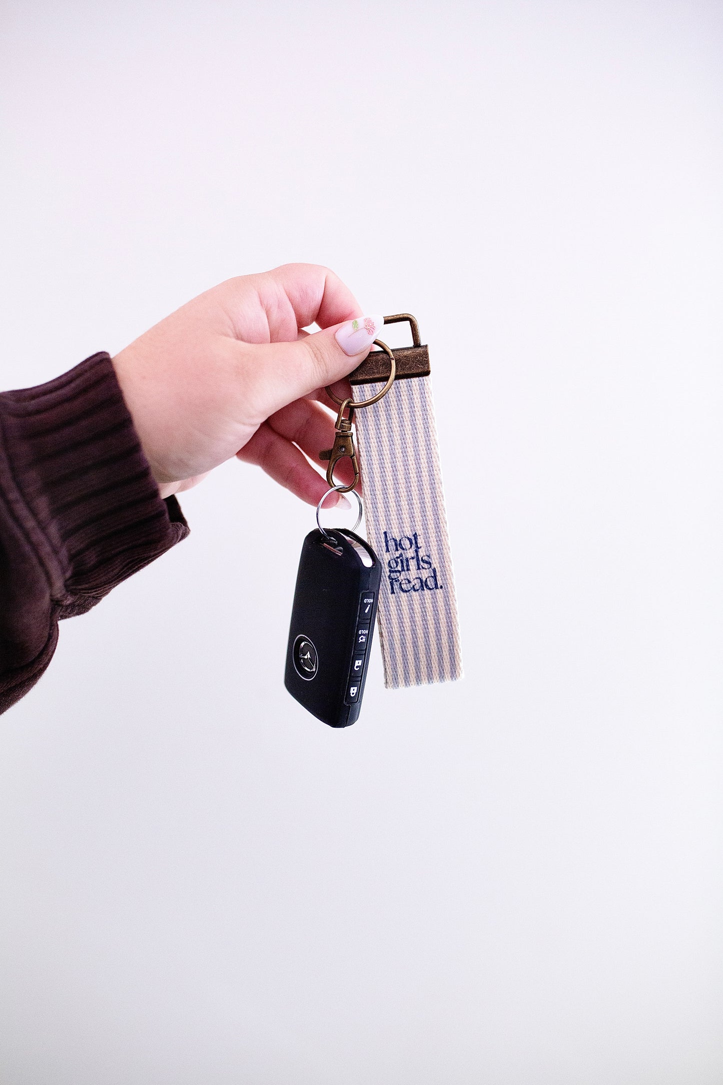 Bookish Canvas Wristlet Keychain and Keychain Wallet – Handmade Key Fob Lanyard, Compact Keychain Wallet