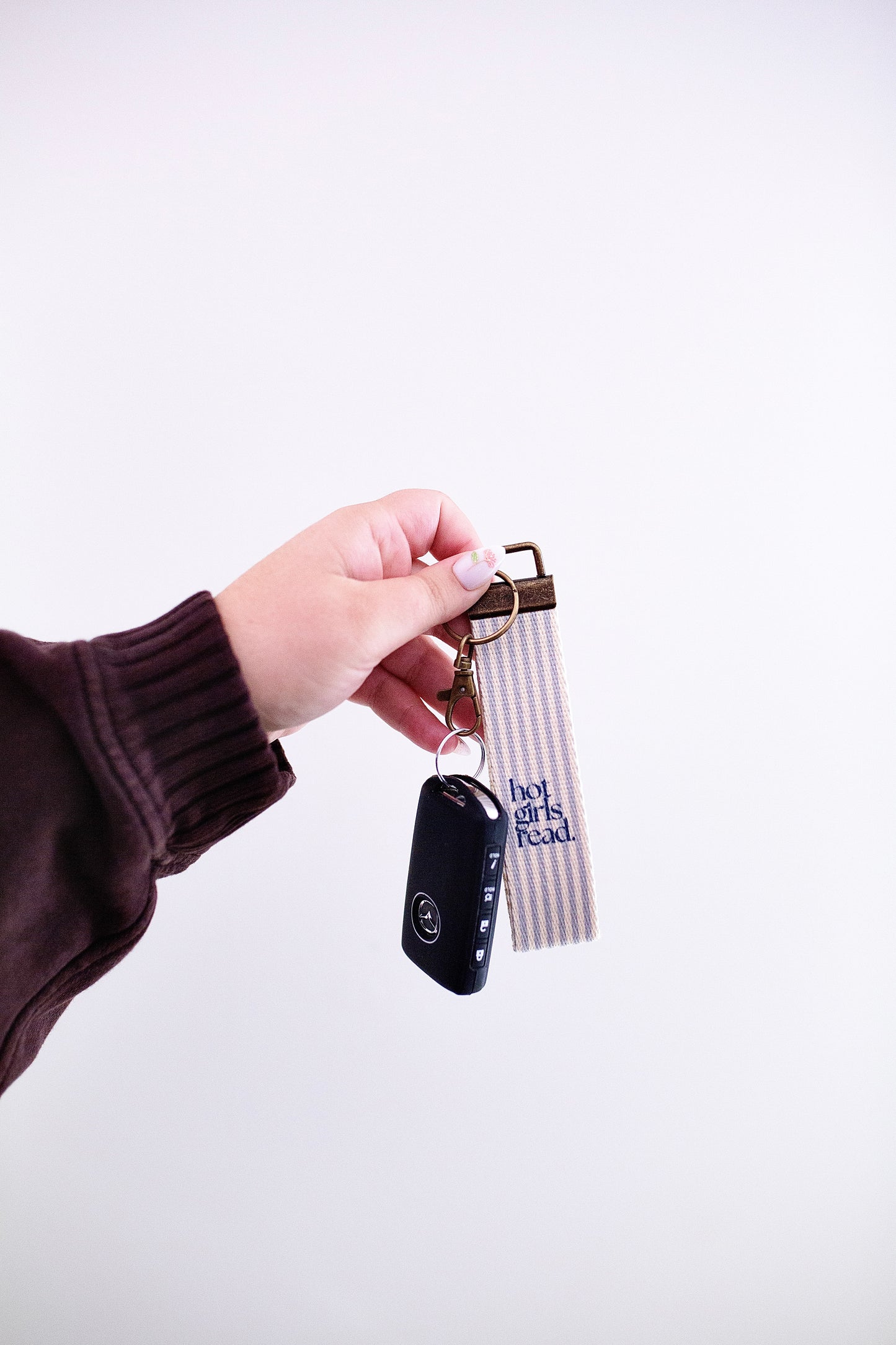 Bookish Canvas Wristlet Keychain and Keychain Wallet – Handmade Key Fob Lanyard, Compact Keychain Wallet