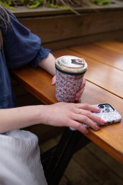 Iced Coffee Sleeve, Cute Reusable  Cup Holder Drink Sleeve, Coffee Lover Gift, Cold Drink Sleeve for Iced Coffee Cups