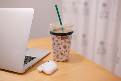 Iced Coffee Sleeve, Cute Reusable  Cup Holder Drink Sleeve, Coffee Lover Gift, Cold Drink Sleeve for Iced Coffee Cups