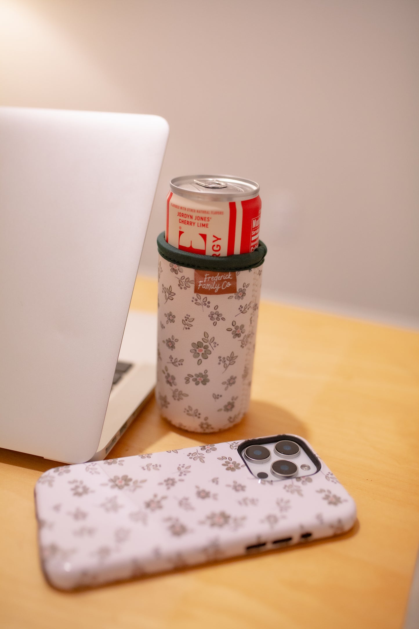 Slim Can Drink Sleeves- Reusable Neoprene Coolers with Aesthetic Patterns, 12oz Skinny Can Holder for Seltzer Energy Drinks