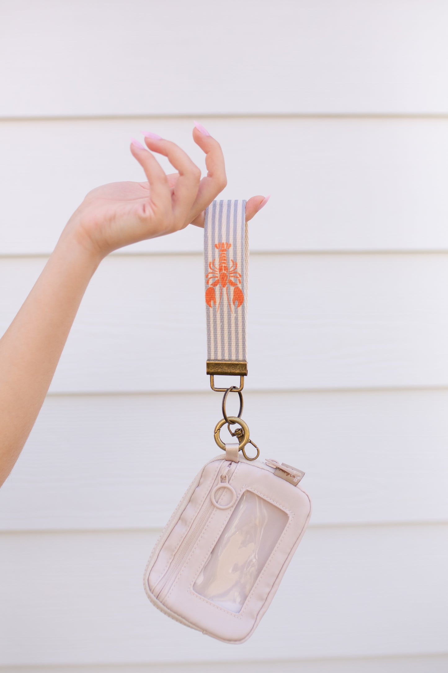 Summer Canvas Wristlet Keychain and Keychain Wallet, Handmade Key Fob Lanyard, Compact Keychain Wallet