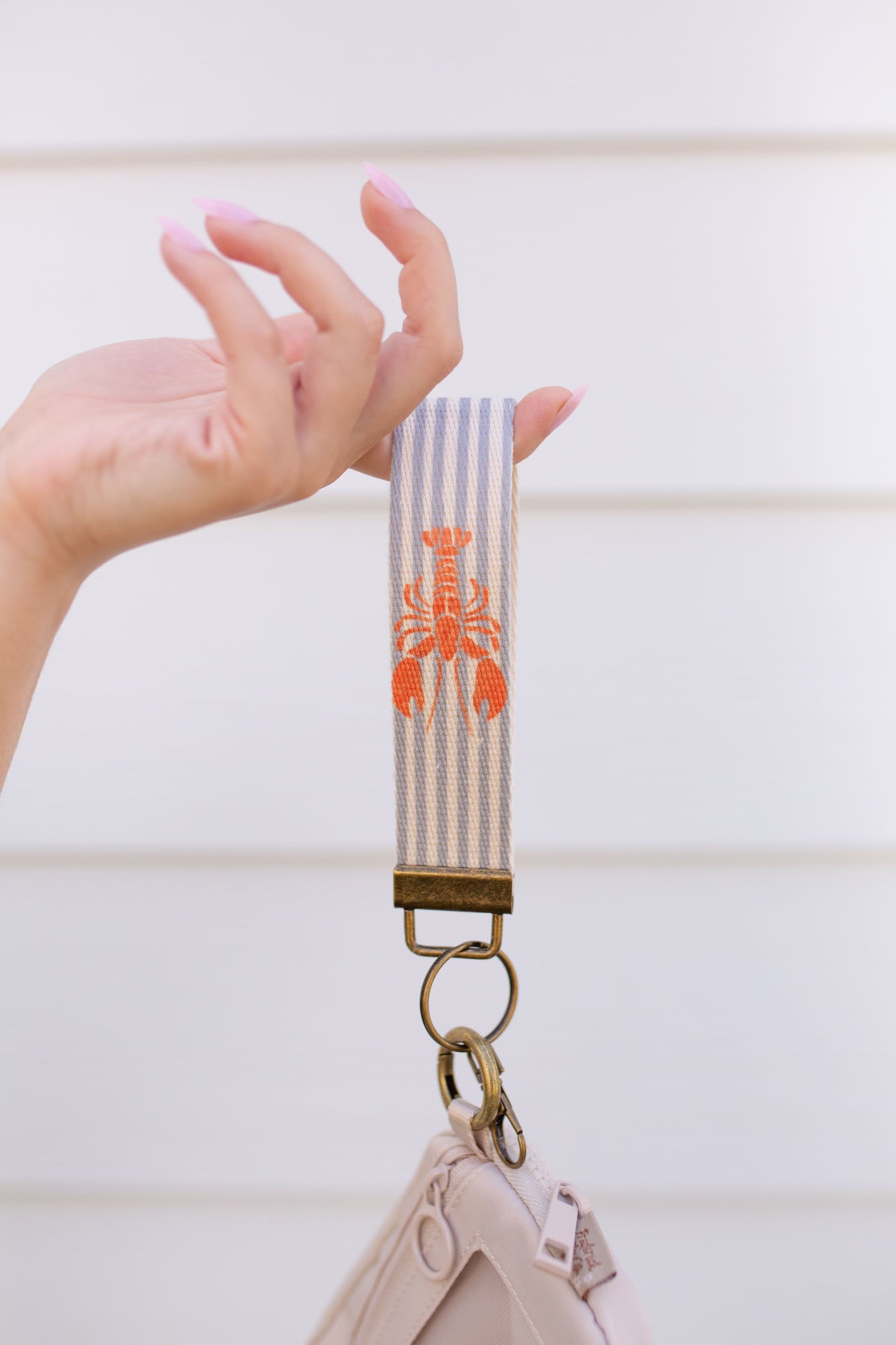 Summer Canvas Wristlet Keychain and Keychain Wallet, Handmade Key Fob Lanyard, Compact Keychain Wallet