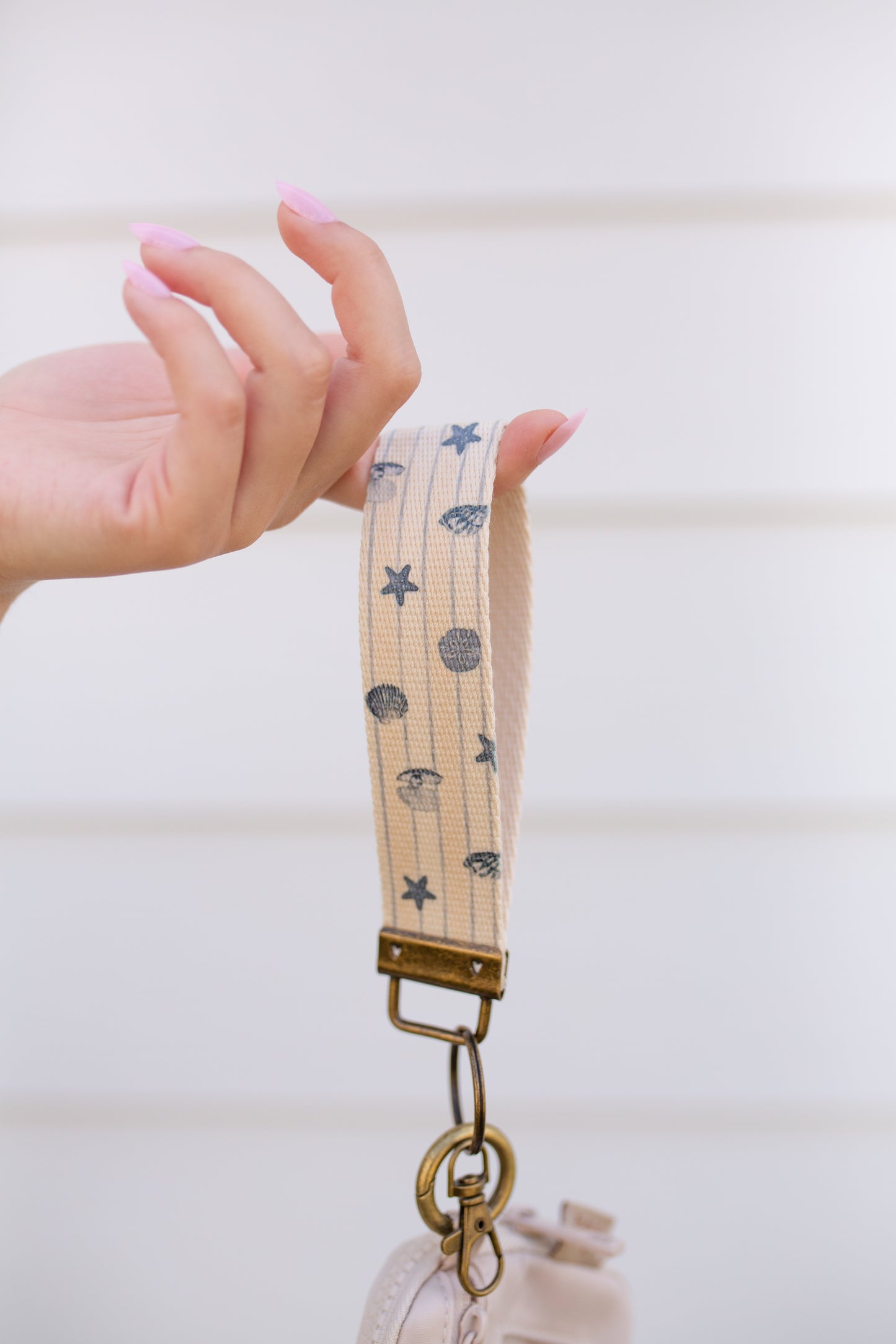 Summer Canvas Wristlet Keychain and Keychain Wallet, Handmade Key Fob Lanyard, Compact Keychain Wallet