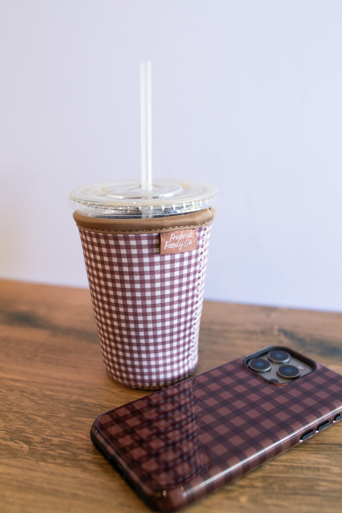 Frederick Family Co. Fall Iced Coffee Sleeve – Reusable Cup Holder for Drinks