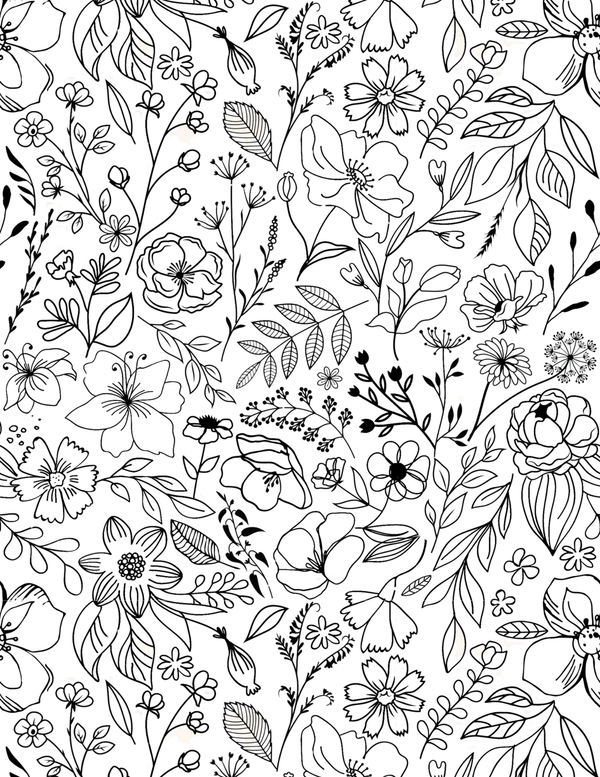 Black Floral pattern